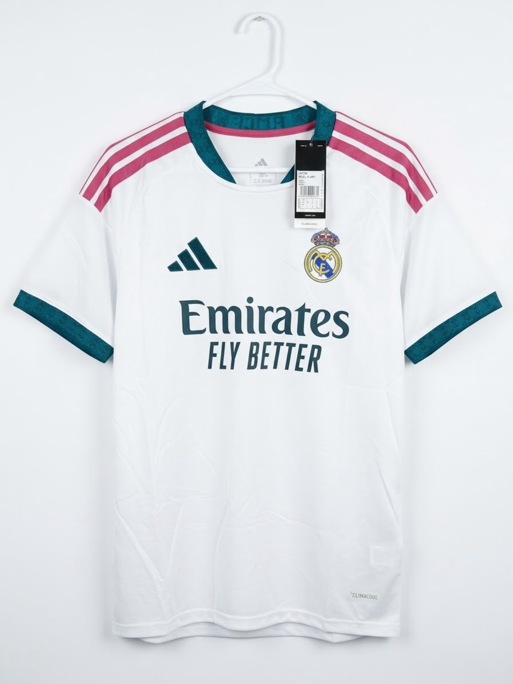 Adidas Real Madrid Men’s Slim Fit White Athletic Shirt